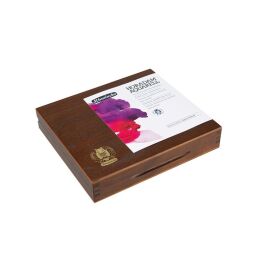 Schmincke Horadam Aquarell Taş Tablet Sulu Boya Seti Yarım Tablet 18 Renk Ahşap Kutu - 3