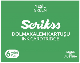 Scrikss Dolmakalem Kartuşu 6'lı Kutu YEŞİL - 1