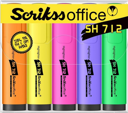 Scrikss Office Highlighter Fosforlu İşaretleme Kalemi Seti 5 Renk
