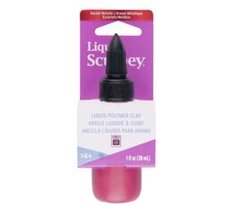 Sculpey Liquid Sıvı Polimer Kil 30 ml. Metalik Lal Kırmızı