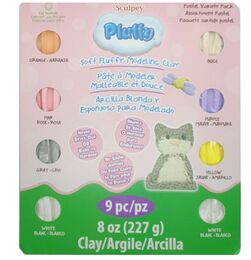 Sculpey Pluffy Pastel Renkler Polimer Kil Seti 8 Renk + Ebeşuar