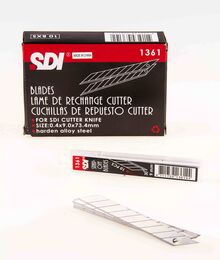 SDI 30 Derece Açılı Dar Maket Bıçağı Yedeği 9 mm 100'lü Paket - 1