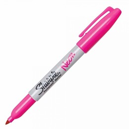 Sharpie Neon Permanent Marker Kalem Fine Uç FOSFORLU PEMBE - 1
