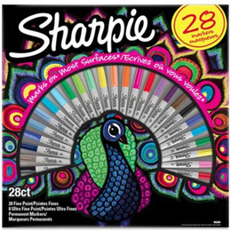 Sharpie Permanent Marker Kalem Seti Fine Uç 28 Renk TAVUSKUŞU