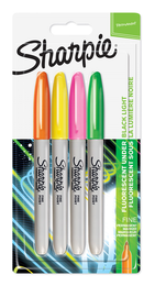 Sharpie Permanent Marker Kalem Seti Fine Uç 4 Renk NEON RENKLER