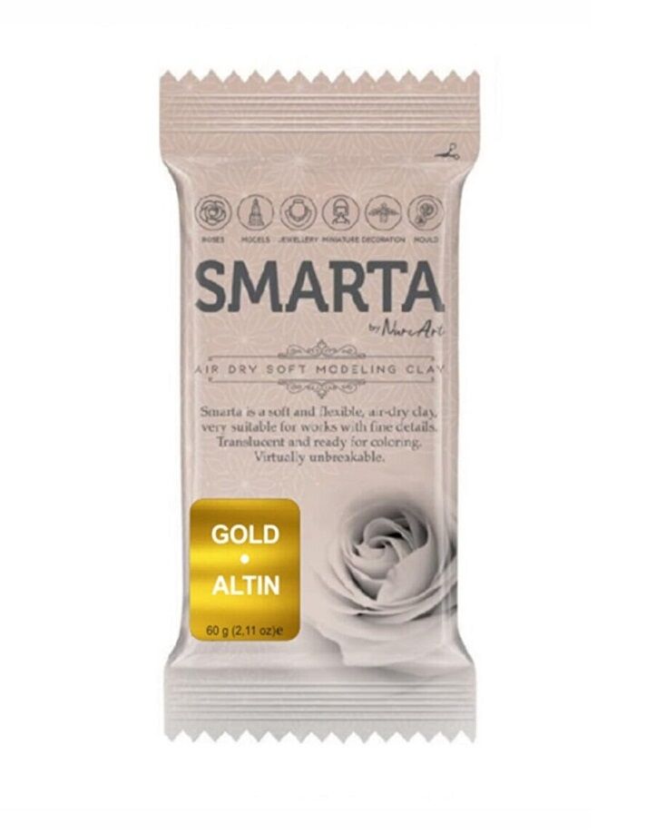 Smarta Havayla Kuruyan Modelleme Hamuru 60 Gr. Metalik Altın