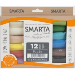 Smarta Kids Hava İle Kuruyan Modelleme Hamuru 12x25 Gr.*** - 1