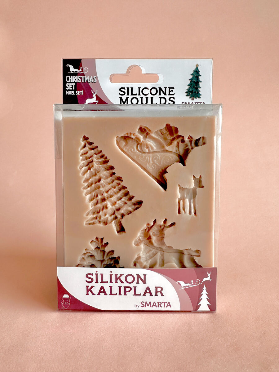 Smarta Silicone Moulds Silikon Epoksi Ve Polimer Kil Kalıbı Chrıstmas Set