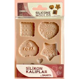 Smarta Silicone Moulds Silikon Epoksi ve Polimer Kil Kalıbı COOKIES