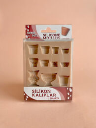 Smarta Silicone Moulds Silikon Epoksi ve Polimer Kil Kalıbı FLOWER POTS