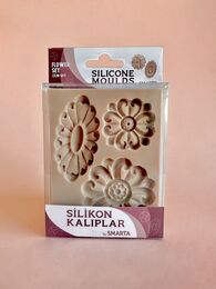 Smarta Silicone Moulds Silikon Epoksi ve Polimer Kil Kalıbı FLOWER SET