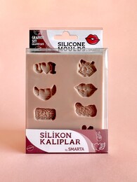 Smarta Silicone Moulds Silikon Epoksi ve Polimer Kil Kalıbı GRAFFITI SET - 1