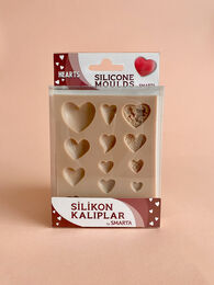 Smarta Silicone Moulds Silikon Epoksi ve Polimer Kil Kalıbı HEARTS