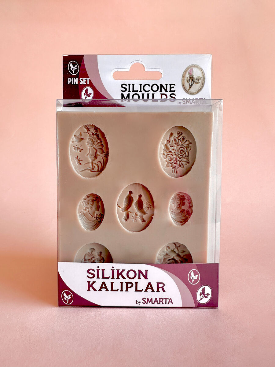 Smarta Silicone Moulds Silikon Epoksi Ve Polimer Kil Kalıbı Jewelery / Pın Set