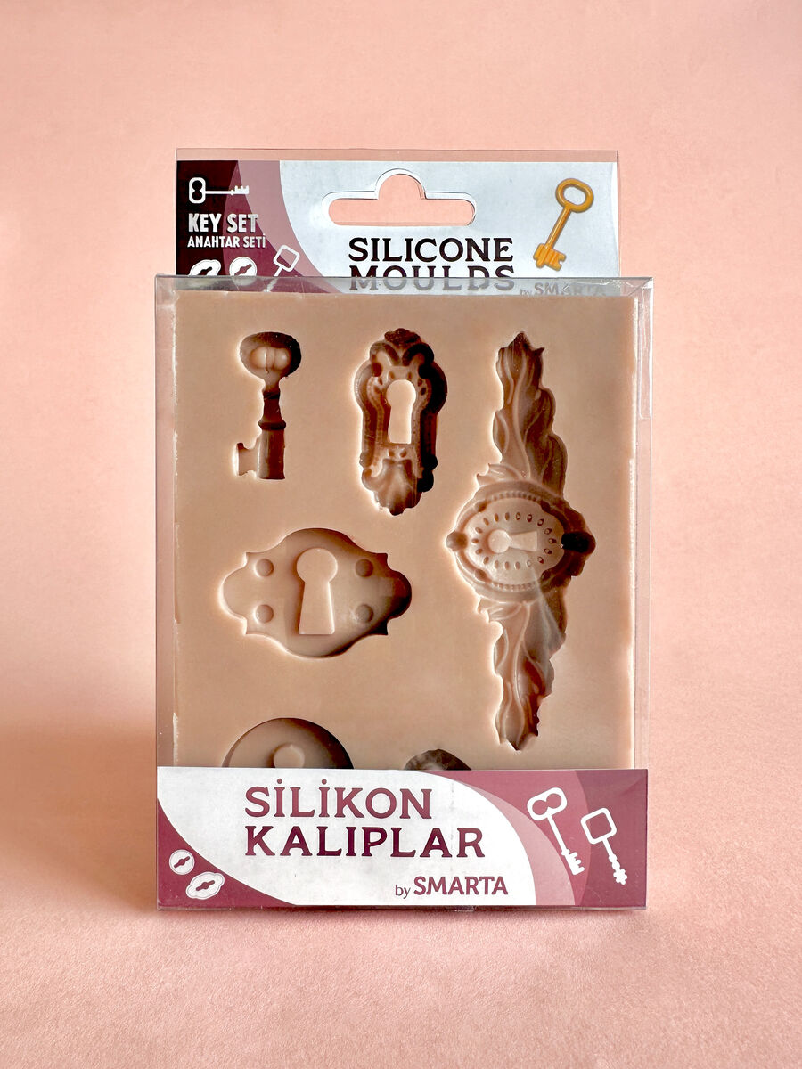 Smarta Silicone Moulds Silikon Epoksi Ve Polimer Kil Kalıbı Key Set