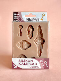 Smarta Silicone Moulds Silikon Epoksi ve Polimer Kil Kalıbı KEY SET - 1