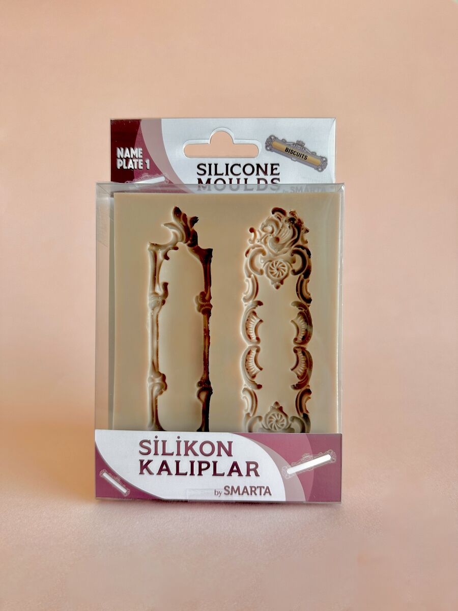 Smarta Silicone Moulds Silikon Epoksi Ve Polimer Kil Kalıbı Name Plate 1
