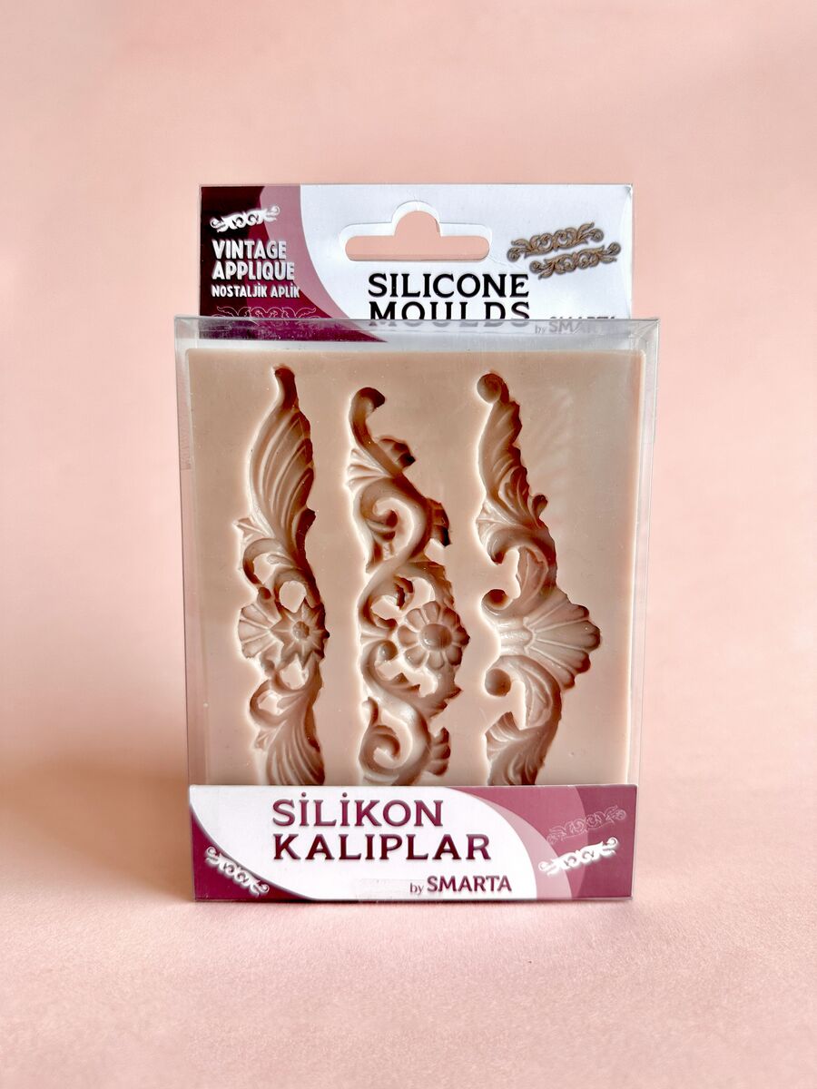 Smarta Silicone Moulds Silikon Epoksi Ve Polimer Kil Kalıbı Vıntage Applıque