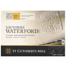 St. Cuthberts Mill Saunders Waterford Sulu Boya Defteri Blok Rough - Kalın Doku 300 gr. 18x26 cm. 20 Yaprak - Thumbnail