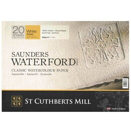 St. Cuthberts Mill Saunders Waterford Sulu Boya Defteri Blok Rough - Kalın Doku 300 gr. 31x41 cm. 20 Yaprak - 1