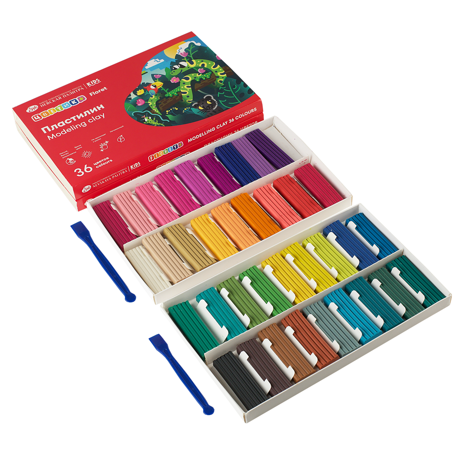 St. Petersburg Floret Plastilin Model Hamuru Seti 36 Renk X 15 Gr.