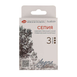 St. Petersburg Ladoga Charcoal Füzen Seti Çizim Tebeşiri 3'lü Sepia - 1