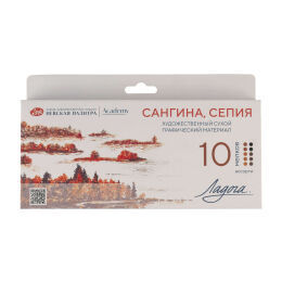 St. Petersburg Ladoga Charcoal Füzen Seti Çizim Tebeşiri 6 Renk 10 Adet Sanguine-Sepia - 1