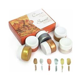 St. Petersburg Sonnet Metalik Guaj Yaldız Boya Seti 6 Renk x 20 ml. - 2
