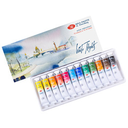 St. Petersburg White Nights Artists' Tüp Sulu Boya Seti 12 Renk x 10 ml. - Thumbnail