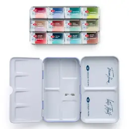 St. Petersburg White Nights Metamorphosis Granulation Tablet Sulu Boya Seti 12 Renk Metal Kutu - 4