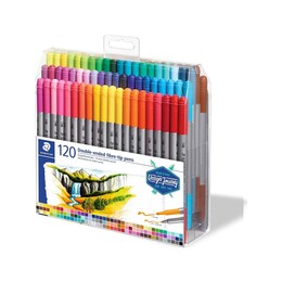 Staedtler Çift Uçlu Keçeli Kalem Seti 120 RENK (0.5 mm - 3 mm) - Thumbnail