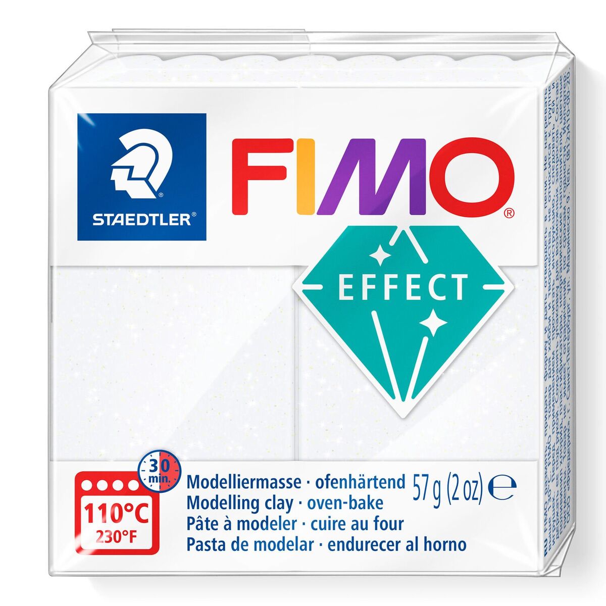 Staedtler Fimo Effect Polimer Kil 052 White (simli)