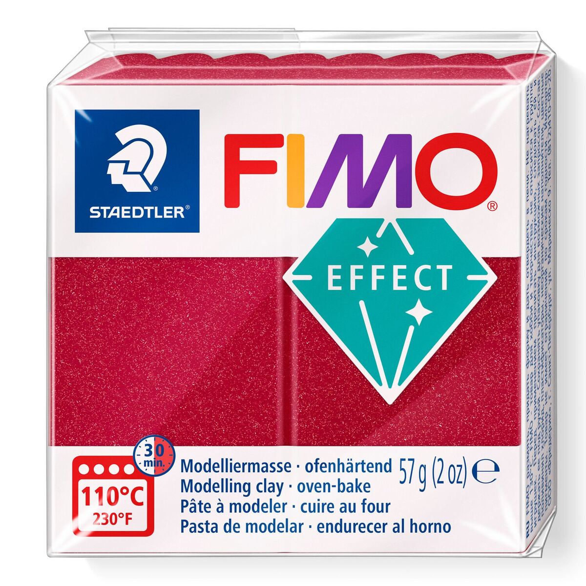 Staedtler Fimo Effect Polimer Kil 28 Ruby Red (metalik)
