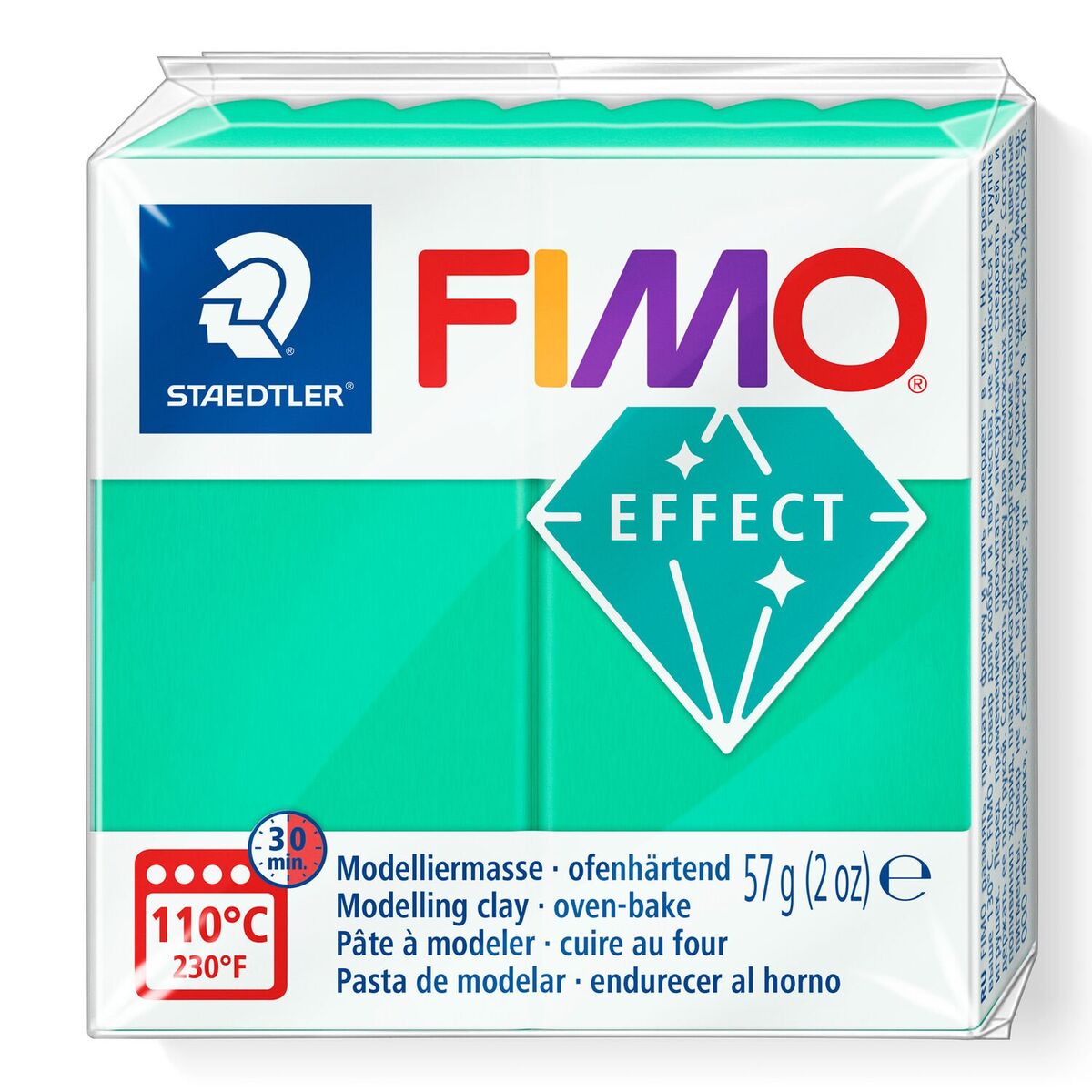 Staedtler Fimo Effect Polimer Kil 504 Green (transparan)