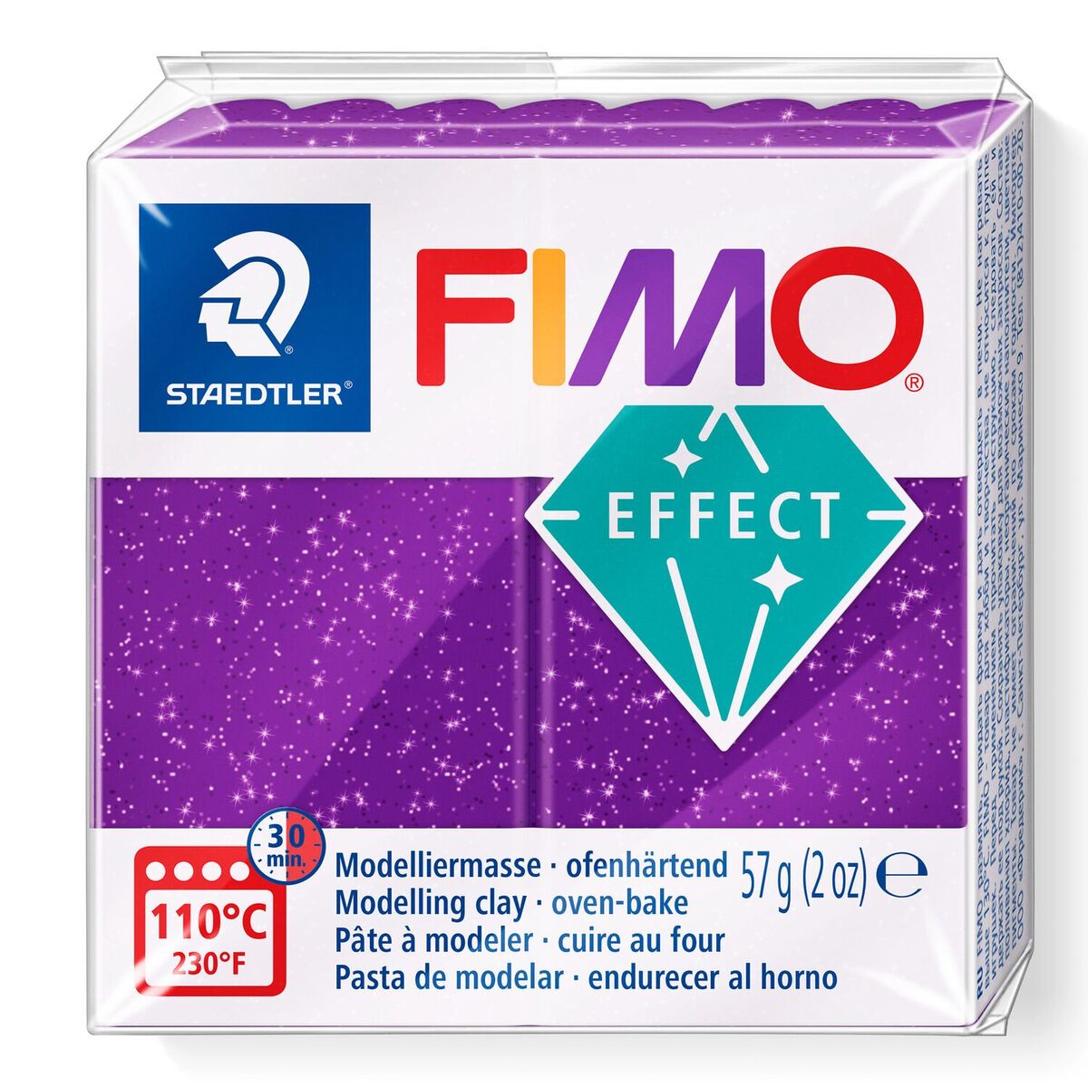 Staedtler Fimo Effect Polimer Kil 602 Purple (simli)