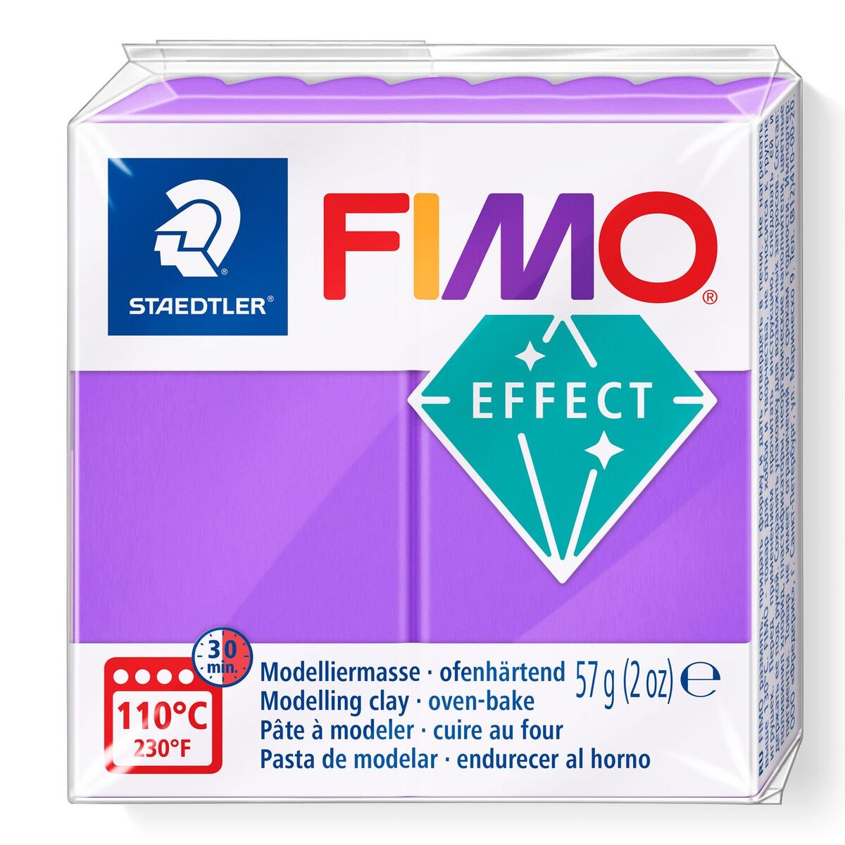 Staedtler Fimo Effect Polimer Kil 604 Purple (transparan)