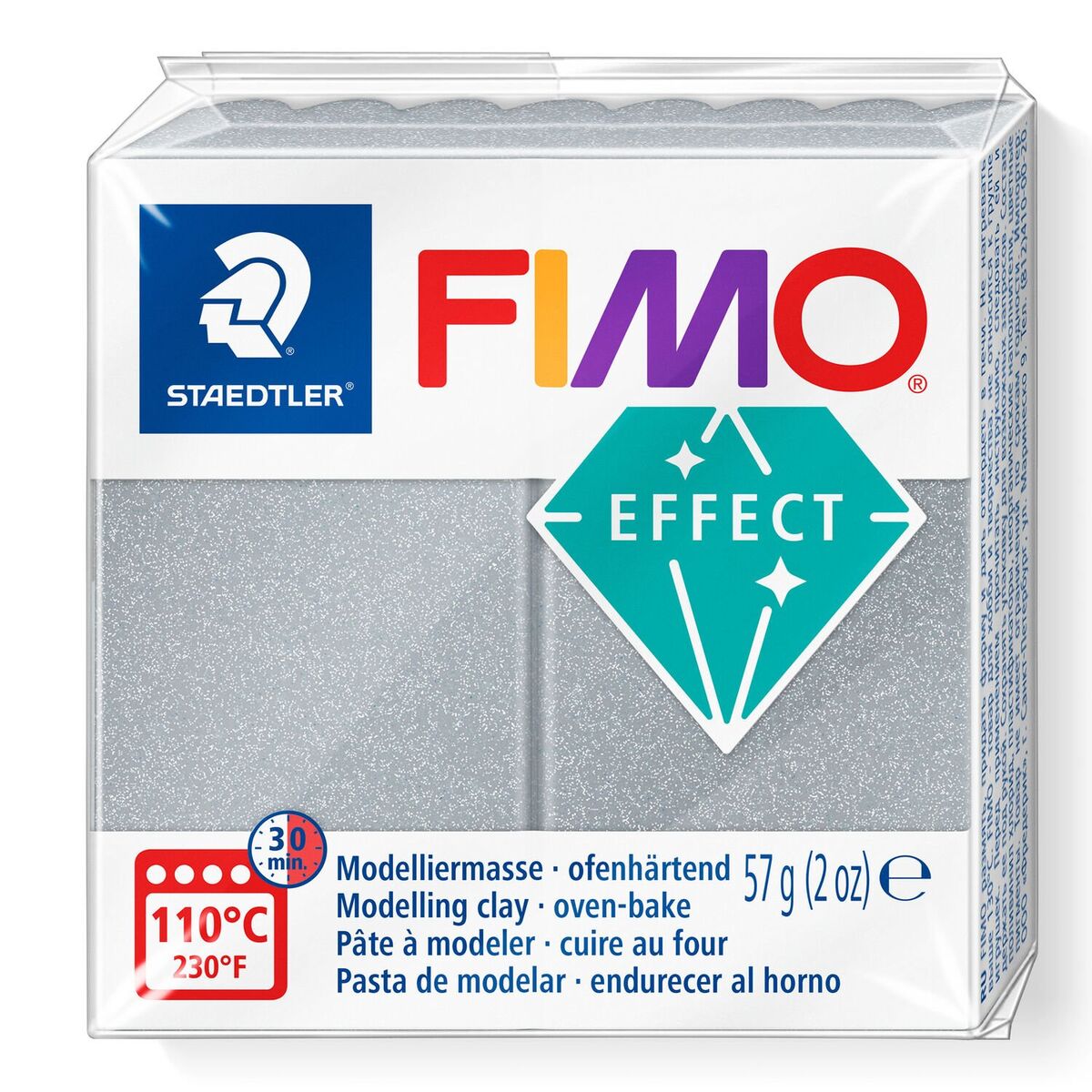 Staedtler Fimo Effect Polimer Kil 81 Silver (metalik)