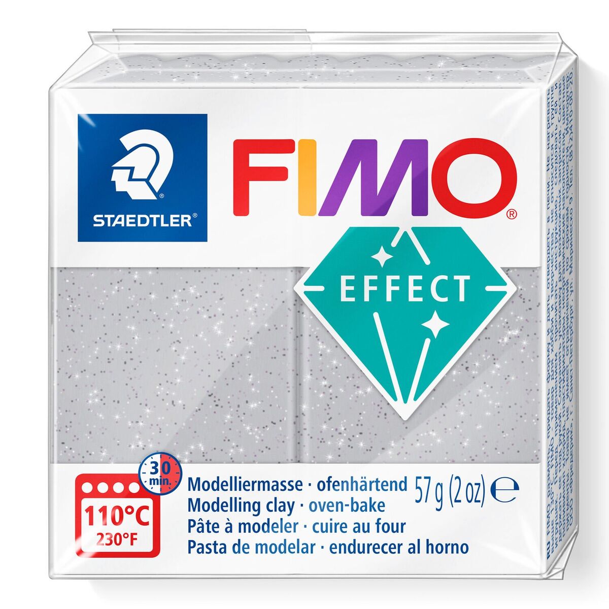 Staedtler Fimo Effect Polimer Kil 812 Silver (simli)