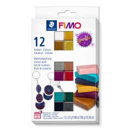 Staedtler Fimo Effect Polimer Kil Seti 12 Renk x 25 gr. Sparkle (Işıltılı) Renkler - 1