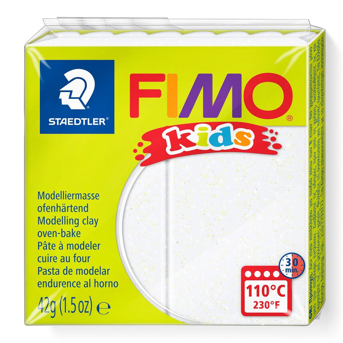 Staedtler Fimo Kids Yumuşak Polimer Kil 052 Glitter (simli) White