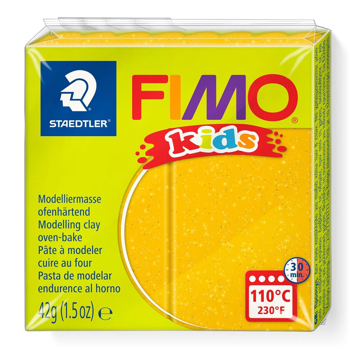 Staedtler Fimo Kids Yumuşak Polimer Kil 112 Glitter (simli) Gold