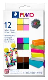 Staedtler Fimo Polimer Kil Seti 12 Renk x 25 gr. Neon (Fosforlu) Renkler - 1