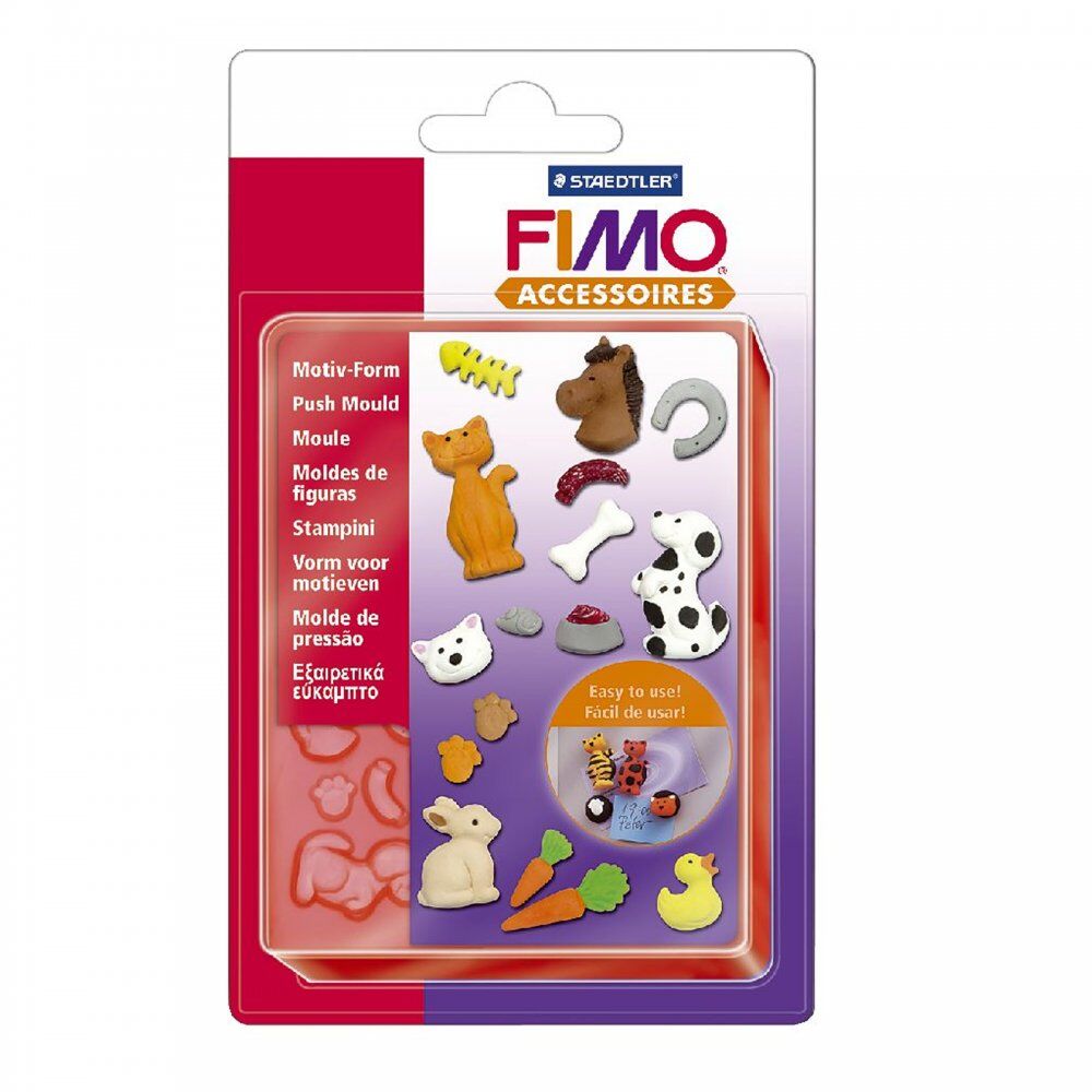 Staedtler Fimo Push Mould Esnek Silikon Polimer Kil Kalıbı Evcil Hayvanlar