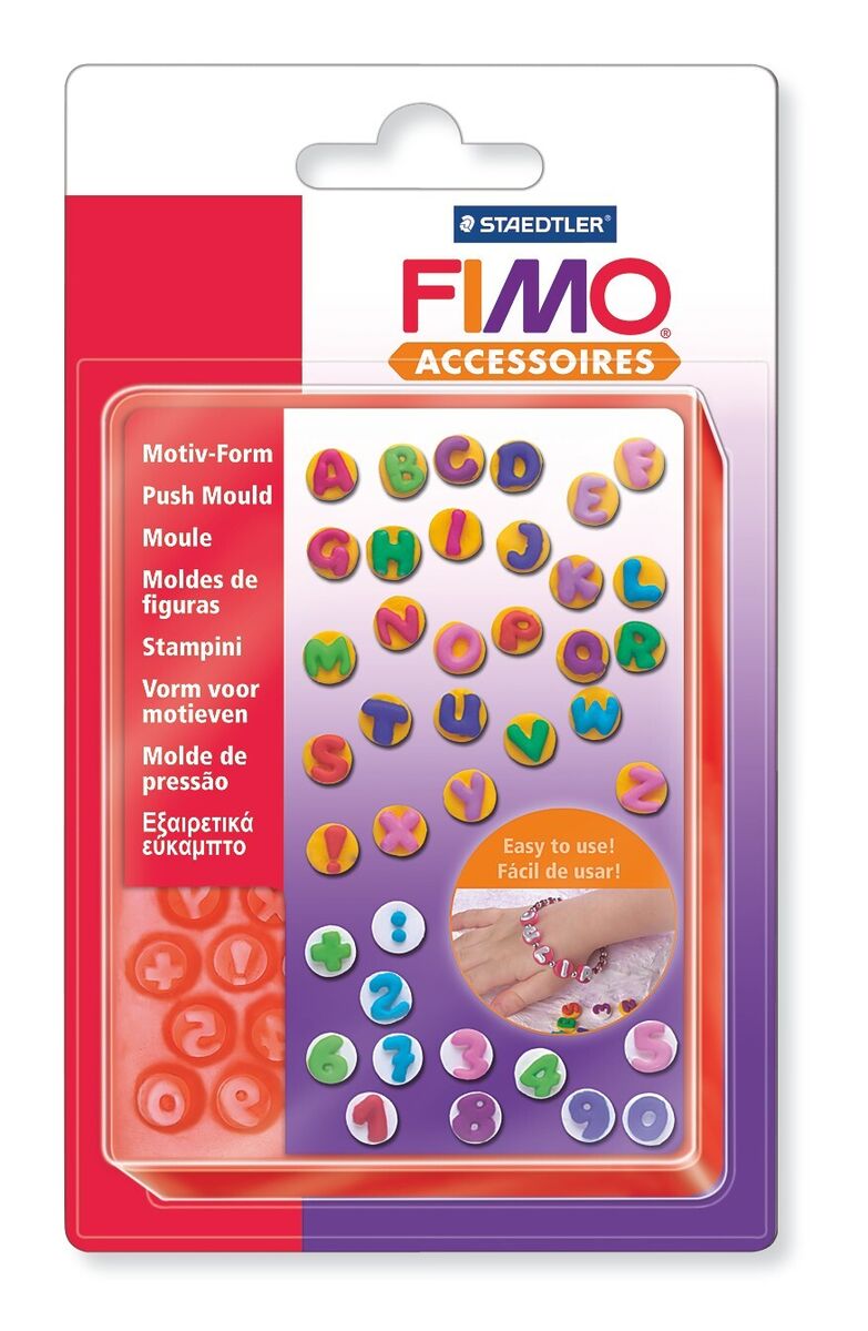 Staedtler Fimo Push Mould Esnek Silikon Polimer Kil Kalıbı Harfler Ve Sayılar
