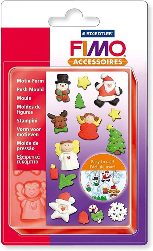 Staedtler Fimo Push Mould Esnek Silikon Polimer Kil Kalıbı Noel