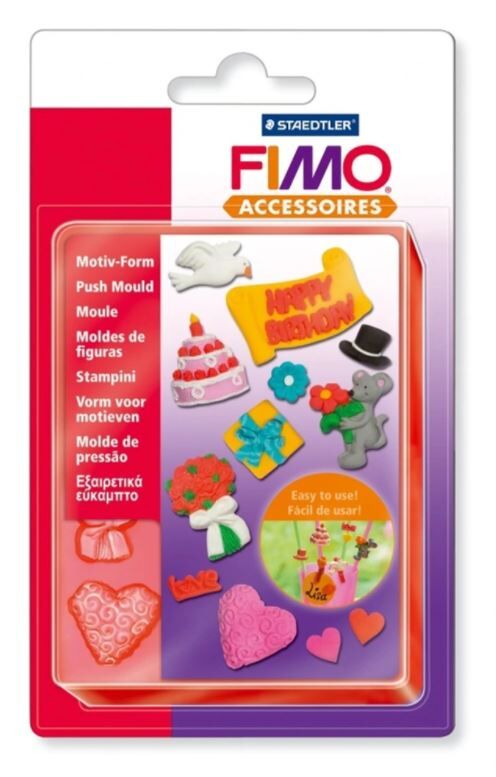 Staedtler Fimo Push Mould Esnek Silikon Polimer Kil Kalıbı Parti Zamanı