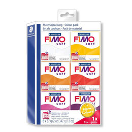 Staedtler Fimo Soft Polimer Kil Seti 6 Renk x 57 gr. Warm Colours - 1