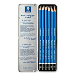 Staedtler Mars Lumograph Dereceli Kalem Karakalem Eskiz Çizim Seti 6'lı Metal Kutu - 2
