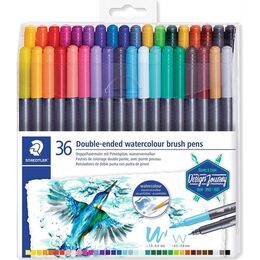 Staedtler Marsgraphic Duo Brush Pen Çift Taraflı Fırça Uçlu Marker Seti 36 Renk