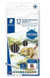 Staedtler Tinted Watercolour Charcoal Renkli Kömür Füzen Karakalem Eskiz Çizim Seti 12 Renk - 1